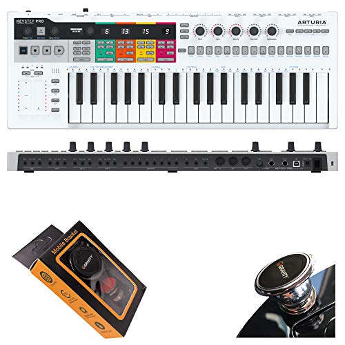 Arturia KeyStep Pro 37-Key USB/MIDI/CV Keyboard Controller and Sequencer, with Aftertouch, 4-Track Polyphonic Sequencer, and Metronome with Gravity Phone Holder Bundle Arturia KeyStep Pro 37-Key USB/MIDI/CV Keyboard Controller and Sequencer, with Aftertouch, 4-Track Polyphonic Sequencer, and Metronome with Gravity Phone Holder Bundle